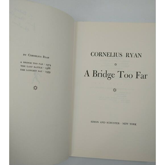 Cornelius Ryan A Bridge Too Far 1st Edition 1974 Hardcover - Picture 6 of 12